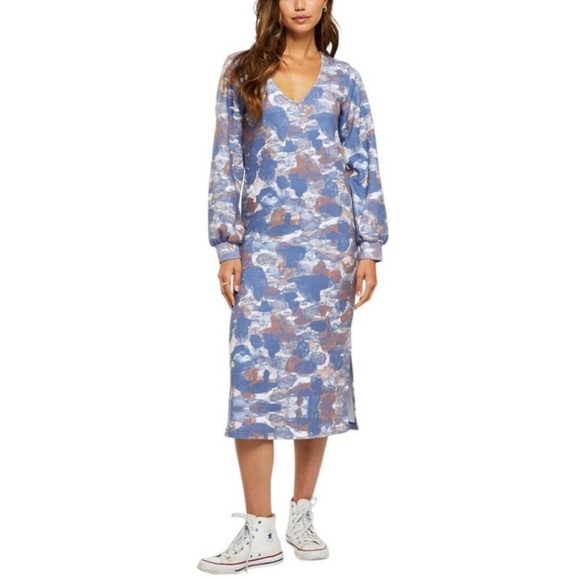 SOL ANGELES x ANTHROPOLOGIE Watercolor Camo Dress - Picture 1 of 6